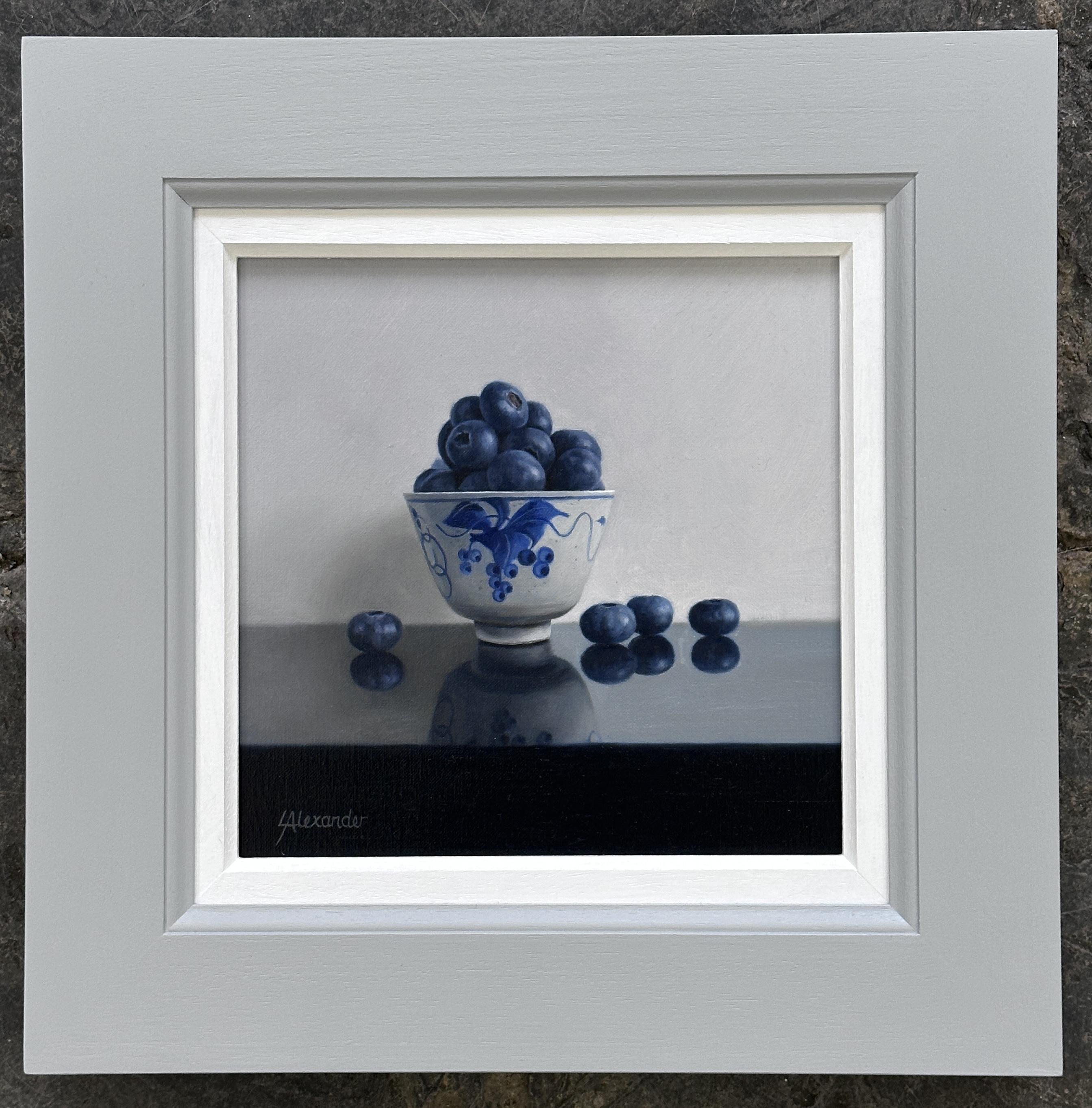 Linda Alexander ROI Blueberries in a Chinese Cup